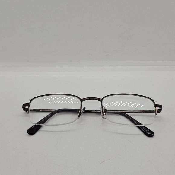 Foster Grant Harrison brown bronze half-rim rectangular readers +1.50 - Picture 1 of 6